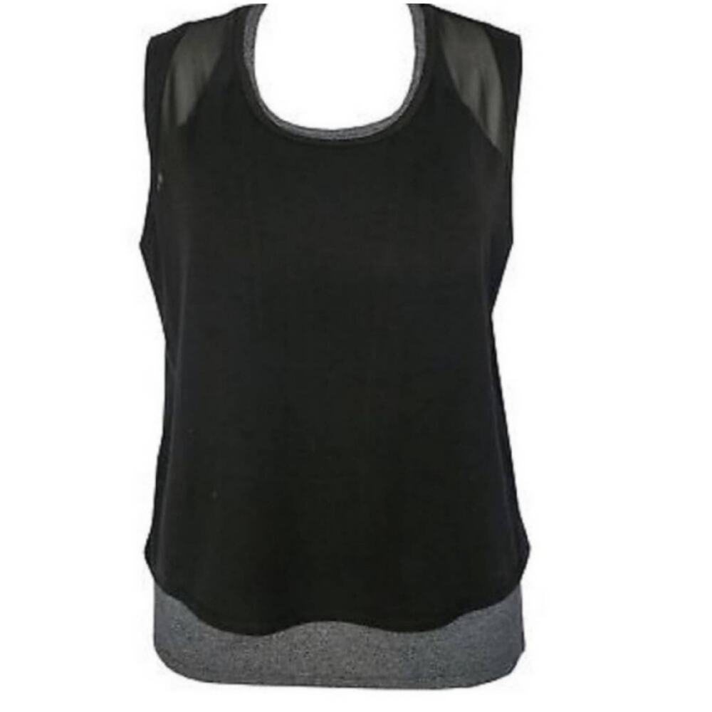 Tangerine Black/Grey NWT Double Tank Top Size Small